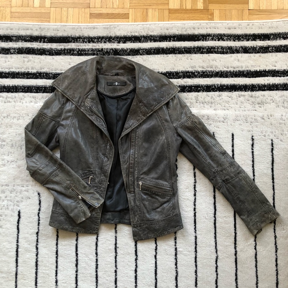 7 For All Mankind Genuine Leather Jacket